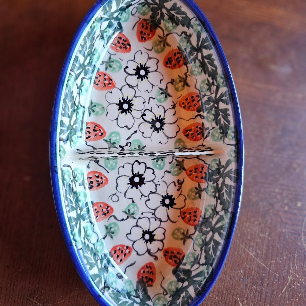 Divided Dish 9" Sweet Sentimental UNIKAT
